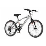 bicikl junior 20 arcadia 20" 11" v-brake 6 brzina 120-142cm (xxs) srebrni 1203122