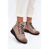 VINCEZA Leather Women's Platform Ankle Boots Insulated | Shoptok.si