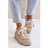 CheBello Women Sneakers On Massive Sole With Golden Decoration Cene