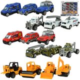 Magic Toys Model automobila: Javna 16-dijelna seta vozila za spašavanje, vatrogasna, vojna i radna vozila | shoptok.hr