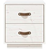  Noćni ormarići 2 kom bijeli 40 x 34 x 45 cm od masivne borovine | shoptok.hr