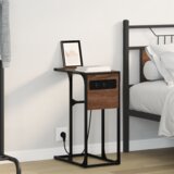 vidaXL Nočna omarica Rjavi hrast 41.5 x 26 x 60.5 cm Konstruiran les | Shoptok.si