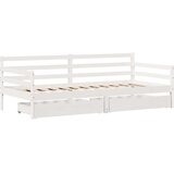 vidaXL dnevna postelja s predali bela 90x200 cm trdna borovina, (21303693) | Shoptok.si
