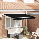 vidaXL retraktilna tenda črna in bela | Shoptok.si
