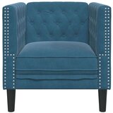  Fotelja Chesterfield plava baršunasta | shoptok.hr