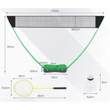 Igrače in hobi > Zunanja igrala Stojalo za badminton mrežo, prenosna igra za badminton z loparji, komplet za badminton, zelene barve | Shoptok.si