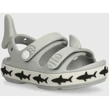 Crocs Otroški sandali Crocband Cruiser Shark SandalT siva barva