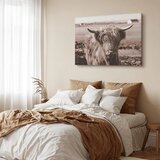  Slika - A Scottish Cow in Sepia 120x80 Premium Print | shoptok.hr
