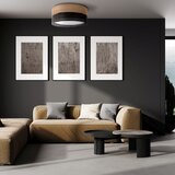  Plafonsko svetlo NICOL 4xE27/15W/230V prečnik 50 cm furnir/crna | Eponuda.com
