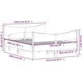  Okvir kreveta bez madraca voštano smeđi 150x200 cm od borovine Voštano smeđa 150 x 200 cm | shoptok.hr