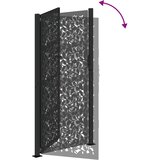  Vrtna vrata crna 100x200 cm dizajn s čeličnim krilom | shoptok.hr