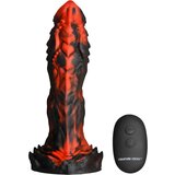 Creature Cocks Inferno Cock Vibrating Silicone Dildo Black-Red Cene