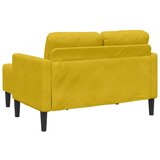 SOFA 2-sjed s ležaljkom u obliku slova L žuti 125 cm baršun | Eponuda.ba