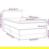  S oprugama i madracem crni 90x200 cm od tkanine | shoptok.hr