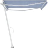  Samostojeća tenda na ručno uvlačenje 400 x 350 cm plavo-bijela | shoptok.hr