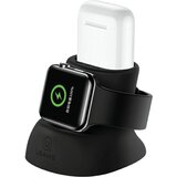 Usams SILIKONSKO 2V1 POLNILO STOJALO ZA APPLE WATCH AIRPODS ČRNO, (21980267) Cene