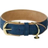 Kentucky Dogwear Pasja ovratnica iz veganskega usnja, navy/bež - XL (71 cm) | Shoptok.si