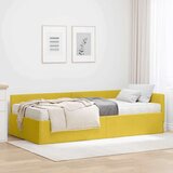  Kotni okvir postelje z matrico Drugo 2 pcs Rumena Žamet, (5000123342) | Shoptok.si