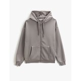 Koton Zippered Sweatshirt Hooded Pocket Detailed Long Sleeve | Shoptok.si