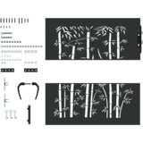 vidaXL Vrtna vrata Drugo Črna 105 x 100 cm Jeklo s prašnim premazom | Shoptok.si