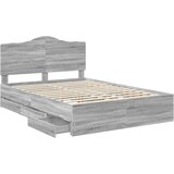  Krevetna konstrukcija Sivi Sonoma 150 x 200 cm Inženjersko Drvo | shoptok.hr