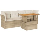vidaXL 5-dijelni vrtni set sofa s jastucima bež od poliratana | shoptok.hr