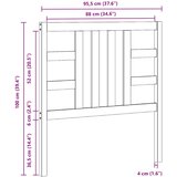 Uzglavlje za krevet boja meda 96 x 4 x 100 cm masivna borovina | shoptok.hr
