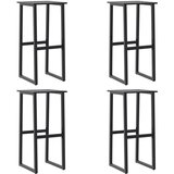 Barski stolci 4 kom crni 38x38x80 cm od čelika obloženog prahom | shoptok.hr