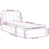  Krevet s madracem bijeli 90 x 200 cm od umjetne kože | shoptok.hr