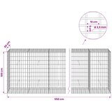  Gabion s žicom debljine 3,5 mm i mrežom 5x10 cm 550x50x100 cm Slike