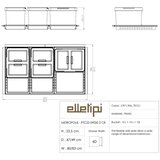 Elletipi Siva plastična kanta za smeće 3x12 l za odvojeni otpad/ugradbena Metropolis Flip-up – | shoptok.hr