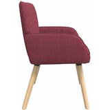  Dvosjed s nogama od punog drva 2-sjedalo Vinska crvena | shoptok.hr