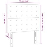  LED uzglavlje ružičasto 90x5x118/128 cm baršunasto | shoptok.hr