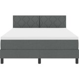  Krevet sa podnicom i madracem tamnosive boje 140x200 cm tkanina | shoptok.hr