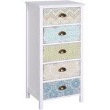 HOMCOM Komoda kredenc moderan dizajn 5 ladica 46 cm x 34 cm x 97 5 cm višebojna Cijene