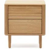 Nočna omarica v hrastovem dekorju v naravni barvi Lenon –