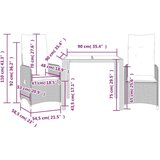 vidaXL 3-dijelni vrtni bistro set od poliratana s jastucima smeđi | shoptok.hr