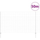  Vanjska divlja ograda s stupovima 50 x 1,4 m Pocinčani čelik | shoptok.hr