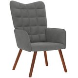  Stolica za opuštanje tamnosiva baršunasta | shoptok.hr