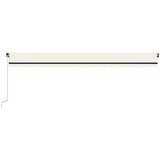  Tenda na ručno uvlačenje s LED svjetlima 600x350 cm krem | shoptok.hr