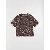 Sinsay Pamučna majica s leopard uzorkom | shoptok.hr