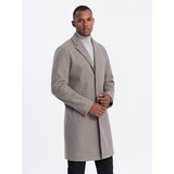 Ombre Men's lightweight single-breasted coat - light brown | shoptok.hr