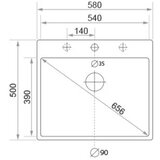 Kando RIGA 60 CRNA 580X500/200 mm | Eponuda.com