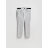 Reserved Slim chino hlače na kockice - svijetlo siva | shoptok.hr