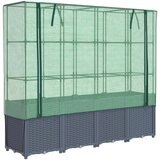 Maison Chic Visoka greda - Greda - Cvetlični Lonec s prevleko za rastlinjak videz ratana 160x40x153cm, (21788736) | Shoptok.si