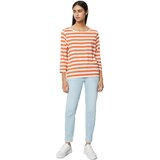 Marc O'Polo Denim Majica 'Breton' tamno narančasta / bijela | shoptok.hr