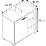 MID.YOU omarica za pod umivalnik zalo l, bela | Shoptok.si