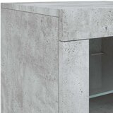 vidaXL Komoda z LED lučkami betonsko siva 123x37x67 cm | Shoptok.si