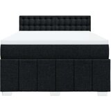 vidaXL Krevet s oprugama i madracem crni 160x200 cm od tkanine | shoptok.hr