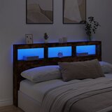 Ormarić za uzglavlje LED boja dimljenog hrasta 180x17x102 cm | Eponuda.com